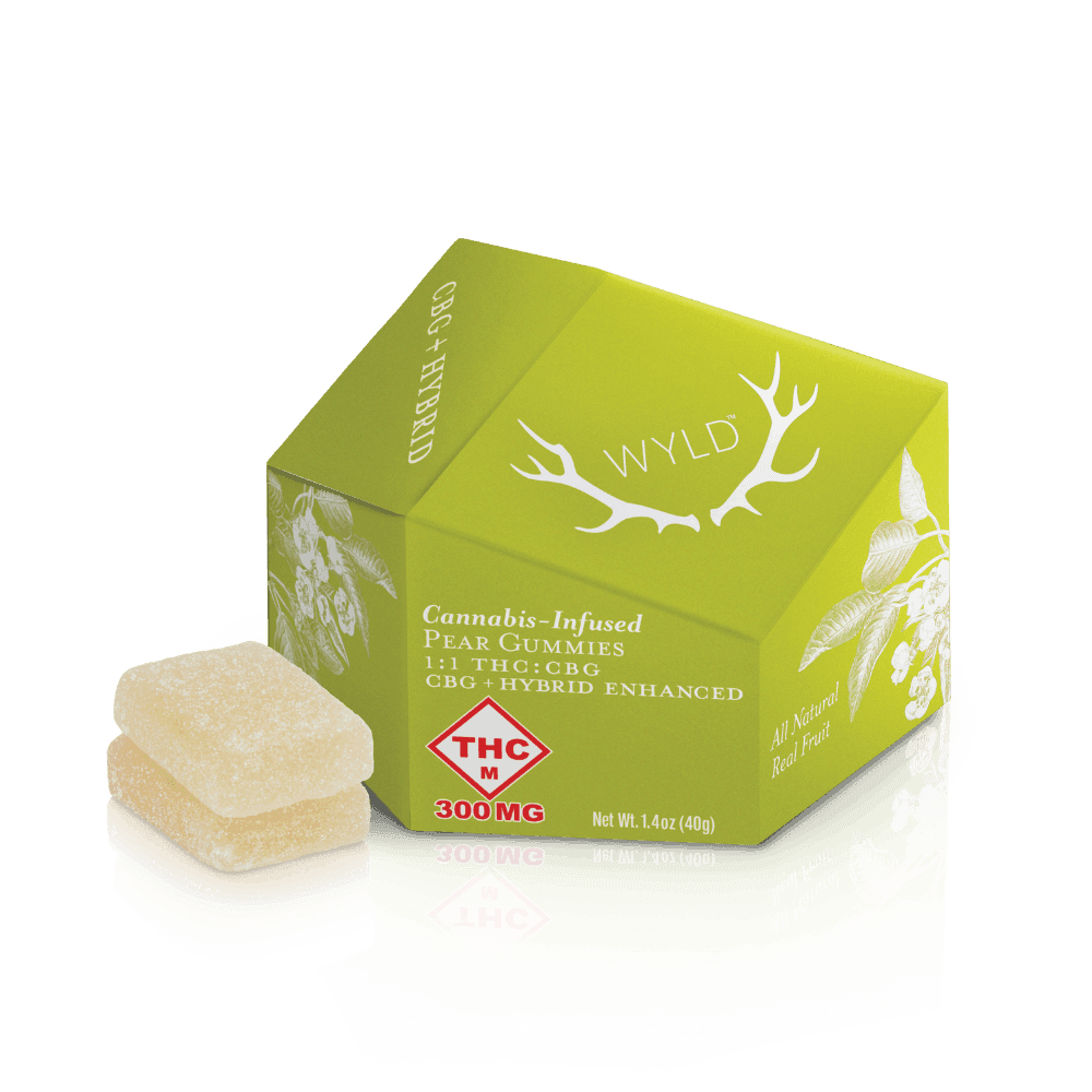 *HIGH DOSE* Pear 1:1 CBG + Hybrid Enhanced Gummies | 300:300mg